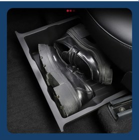 Resim Chuangyinshop Siyah Abs Koltuk Altı Saklama Organizeri Gizli Bölmeli Kaymaz Tabanlı 