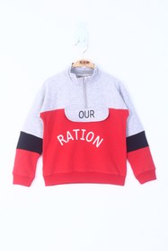 Resim Toontoy Kids Toontoy Erkek Çocuk Ration Baskılı Sweatshirt 