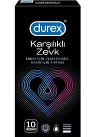 Resim Durex Karşılıklı Zevk ve Tırtıklı Prezervatif 10'lu 