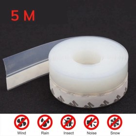 Resim Ucuzaltoptan Pencere ve Kapı Eşiği Bandı Kendinden Yapışkanlı Silikon Şerit (5 Metre) 