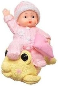 Resim Decotown Hediyelik Sevimli Pembe Bebek Biblo Polyester Süs Eşyası 