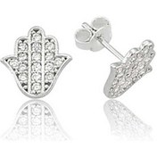 Resim Caelo Gümüş Fatma Ana Eli Çivili Küpe 