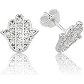 Resim Caelo Gümüş Fatma Ana Eli Çivili Küpe 