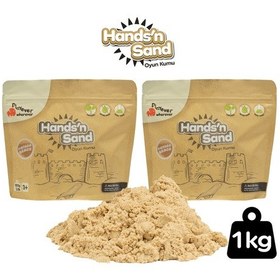Resim Playever Hands'n Sand Doğal Kinetik Kum 1kg - Naturel Krem 
