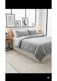 Resim Vnl Butik Yatak Örtüsü Çift Kişilik Manchester Vizon Renkli 