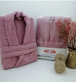 Resim Sertay Havlu %100 Pamuk Bukle Lüks Tek Bornoz S0066 Gülkurusu 