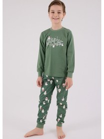 Resim Rolypoly Erkek Çocuk Yeşil Pijama Takımı Rp3680-c-v2 