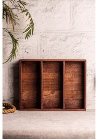 Resim Snippy Holdy Küçük - Çekmece İçi Kaşıklık Kepçelik Düzenleyici 3 Bölmeli Çekmecelik Ahşap 