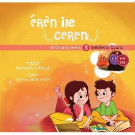 Resim Eren ile Ceren İlk Okuma Serisi 8 - Şekillerin Oyunu - Nurdan Damla - Motto Yayınları 