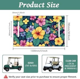 Resim peacoblue Golf hots setleri, golf arabası aksesuarı, koltuk kılıfları, %100 ficus, 51 "x31 - golf koltukları, halı kılıfları ve golf kapıları kulüpteki tipler ve benzeri iki golf arabası için çok 