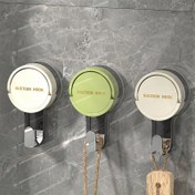Resim Vidalamadan Vantuzlu Kancalar - Kendinden Yapışkanlı Duvar Askıları 3 Renk Seçeneği (Beyaz, Yeşil, Bej) - Mutfak, Banyo, Tuvalet için Dayanıklı Plastik Havluluk - Hasar Bırakmayan Montaj & Yeniden Kullanılabilir, Pratik Kanca 
