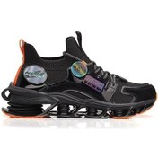 Resim Gamelu Alice Siyah Özel Tasarım Sneakers Erkek Spor Ayakkabı Siyah 