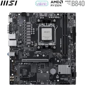 Resim MSI PRO B840M-B AM5 DDR5 8000MHZ(OC) HDMI,VGA,2X M.2 USB 5 GBS 2.5G LAN MATX 