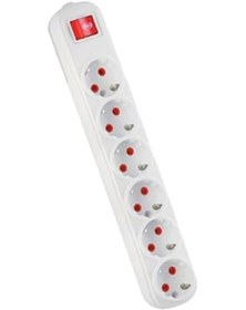 Resim Borsalino Borsan 6 Lı Anahtarlı Klemensli Kablosuz Grup Priz 