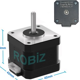 Resim ROBAL 17hs44011s-09 Nema 17 Step Motor 0.28n.m 0.9 Derece 400 Adıım D Mil 2 Faz 1.3a 3d Yazıcı 