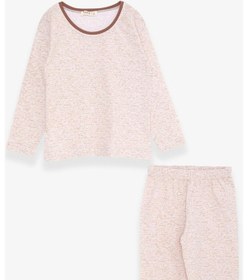 Resim Breeze Kız Bebek Pijama Takımı Desenli 9 Ay-3 Yaş, Bej Melanj-bej Melanj Bej Melanj 