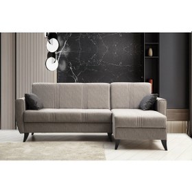 Resim Minarmobilya Zaden Sandıklı Bazalı L Köşe Koltuk - Açık Gri 