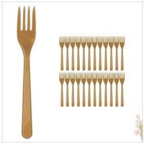 Resim Plastik Çatal. Altın - 25 Adet 