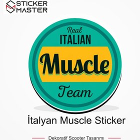 Resim Vespa Uyumlu İtalyan Muscle Sticker - 2 Adet 