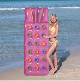 Resim Bestway 43014 Yastıklı Bardaklı Deniz Yatağı 191 Cm Çok Renkli 