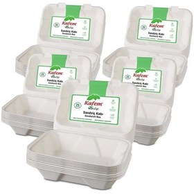 Resim Kafem Ekolojik Sandviç Kapaklı Tabak 25 Li X 10 Paket Koli 
