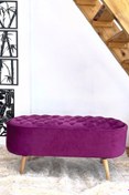 Resim DTM HOME Mor Kapitone Bench Puf 