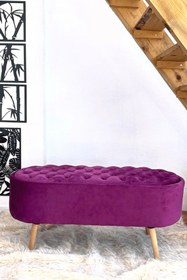 Resim DTM HOME Mor Kapitone Bench Puf 