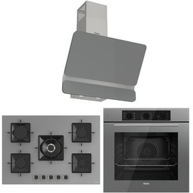 Resim Ferre QBL62CPR-SS038-D082 SS Serisi Gri Ankastre Set 