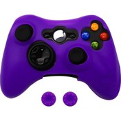 Resim Mor-silikon Koruyucu Kılıf Xbox 360 Gamepad İçin Kauçuk Kabuk Cilt Xbox 360 Denetleyicisi + 2 Başparmak Sapları Kapakları 