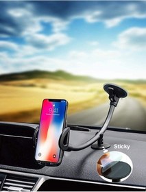Resim Uzun Kollu Vakumlu Destekli Telefon Tutucu Geniş Torpidolar Için 