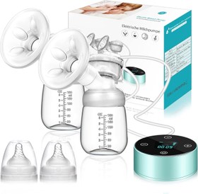 Resim Elektrikli Çift Göğüs Pompası, 3 Mod, 10 Kademeli, Şarj Edilebilir, BPA İçermez 