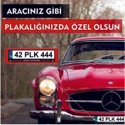Resim Karbonsoft Kişiye Özel Isimli Pleksi Takmatik Araç Logo Plakalık (2 Adet) 