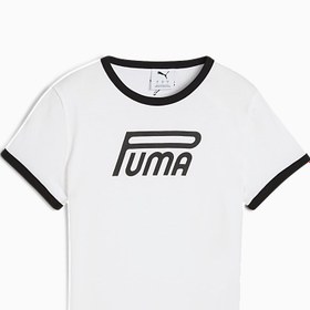 Resim FUTURE.PUMA.ARCHIVE GRAPHIC Kadın Dar Kesim Tişört 