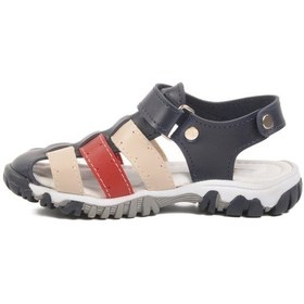 Resim Lacivert Kırmızı Cırtlı Erkek Çocuk Spor Sandalet 173101 P Lacivert Kırmızı 