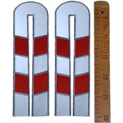 Resim AskerVadisi Kırmızı Aplikeli Nakış Işleme Reflektif Fosfor U Model Mont Ve Pantolon Için 1 Çift (2 Adet) 