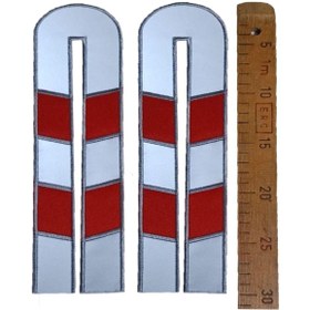 Resim AskerVadisi Kırmızı Aplikeli Nakış Işleme Reflektif Fosfor U Model Mont Ve Pantolon Için 1 Çift (2 Adet) 