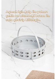 Resim Porsima 25100-1 Teleskopik Katlanır Sepet Katlanabilir Çamaşır Sepeti Orta Boy Katlanır Çamaşır Sepeti Gri 15lt Gri 