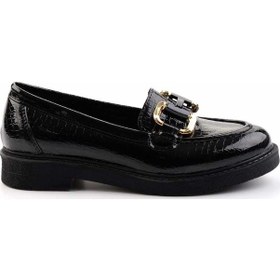 Resim Siyah Kadın Loafer Ayakkabı K01257067511 Çok Renkli 