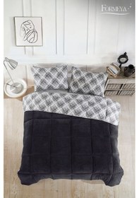 Resim Formeya Siyah Çift Kişilik Wellsoft Yorgan Yastık Kılıflı 