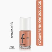 Resim Flormar Full Color Ekstra Yoğun Pigmentli Oje FC45 Peach Sparkler 