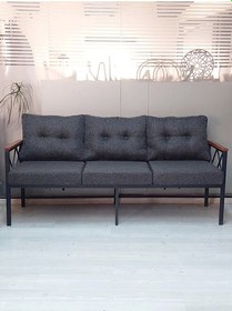 Resim Safir 3'lü Bahçe,balkon,teras,cafe,çay Seti,oturma Grubu,koltuk Takımı Antrasit 