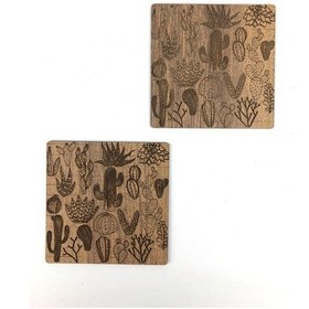 Resim Bardak Altlığı Model -35 Kahverengi 