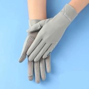 Resim Pengfushop5 Gri A Stili Yaz Anti-Uv Buz Ipek Ince Olmayan Slreen Güneş Koruyucu Mitten Spor Bisiklet Koşu Açık Havada Balıkçılık Sürüş (Yurt Dışından) 