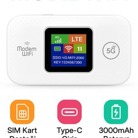 Resim qasul 4G / 5G / LTE Mobil WiFi 3000 mAh Taşınabilir Kablosuz Modem Her Yerde Online Çantana At Aç Bağlan 