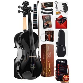 Resim Midex HGA34BK - TYS Siyah 3 / 4 Keman Seti 10 - 13 Yaş Çocuk Kemanı (Yastık Reçine Çanta Tel Susturucu Yay Metod) 