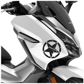 Resim Deeb Army Forza Yıldız Sticker Etiket Mat Siyah 2 Adet 