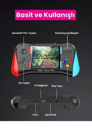 Resim YKK Store XM7 Retro Atari Oyun Konsolu – TV Uyumlu, Klasik Oyun Yüklü Gamebox 