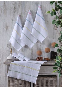 Resim 40 60 %100 Pamuk 6'lı Mutfak Havlusu Viola 