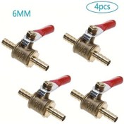 Resim Willowhaven 4 Adet Pirinç Küresel Vana Seti 6mm 8mm 10mm 12mm Su Yağ Yakıt Hortumları 