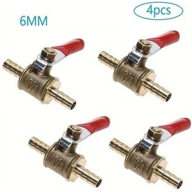 Resim Willowhaven 4 Adet Pirinç Küresel Vana Seti 6mm 8mm 10mm 12mm Su Yağ Yakıt Hortumları 